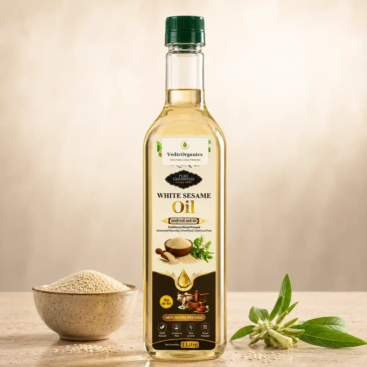 Wood Pressed Black Sesame Oil